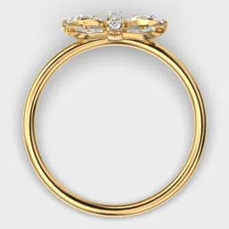 Jewelbox 9Kt Yellow Gold Primsy Bow Diamond Ring-1.56g image 5