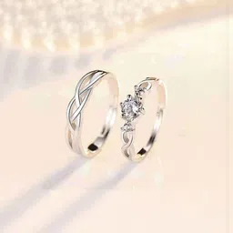 J.S ENTERPRISES Unisex Set Of 2 Stainless Steel Finger Ring-picture-16