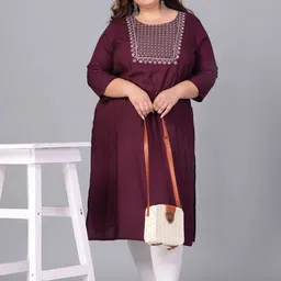 Sztori Women Yoke Design Thread Work Kurta image 5