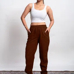 SVKETAIL Women Solid Mid-Rise Relaxed Jogger Trousers-image-71