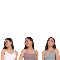 US FASHION Women Pack of 3 Full Coverage Lightly Padded Seamless Cotton Bra image 1