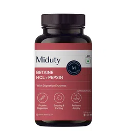 MIDUTY 60 Capsules Betaine HCL + Pepsin With Digestive Enzymes-picture-17