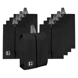 Kuber Industries Black 9 Pieces Water Proof Shoe Bags-image-13