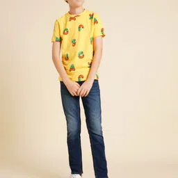 Jack & Jones Junior Boys Typography Printed Round Neck Cotton T-shirt image 4