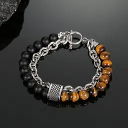 Jewels Galaxy Men Silver-Plated Bracelet-picture-11