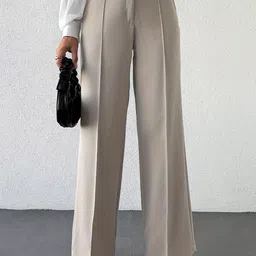 all about you Women Loose Fit High-Rise Bootcut Trousers-image-35