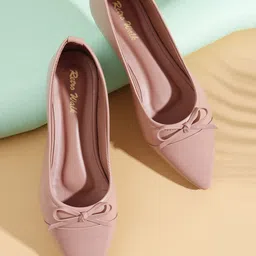 Retro Walk Women Slip on Pointed Toe Ballerinas with Bow-image-5