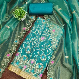 MANVAA Floral Embroidered Unstitched Dress Material-picture-22