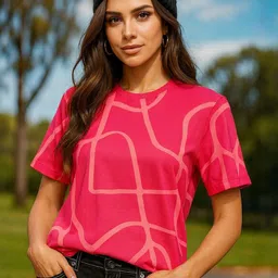 Myrung Women Printed Bio Finish T-shirt-image-16