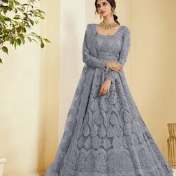 APNISHA Women Ethnic Motifs Embroidered Fit & Flare Maxi Dress-picture-36