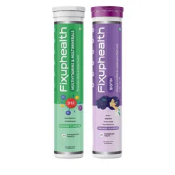 Fixuphealth Set Of 2 Biotin Selenium Effervescent & Multivitamins Tablets -20 Tab Each-image-9