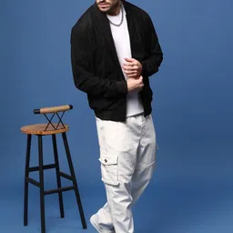 SHOWOFFFF Men Corduroy Windcheater Bomber Jacket image 3