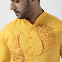 PulseIQ Men Yellow Kurtas image 2