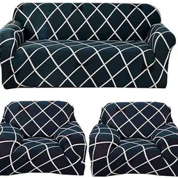 smartfab Polyester 3+1+1 Seater Sofa Geometric Cover-picture-44