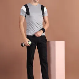 vimal jonney Men Solid Black Track Pants image 4