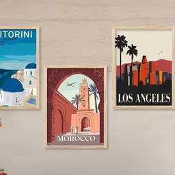 walllane Travel Wall Art With Frame Home Decor Wall Painting For Living Room Office Bedroom-picture-34