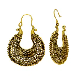 DZINETRENDZ Geometric Half Hoop Earrings image 2