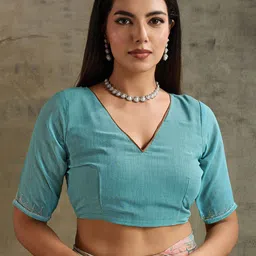 Mitera Floral Beads and Stones Poly Georgette Saree image 5