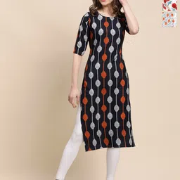 Ethnic basket Women Pack of 3 Floral Printed Crepe Kurta-picture-19