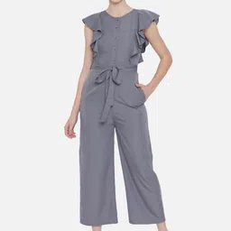 OTIRA Women Solid Basic Jumpsuit with Ruffles-picture-14