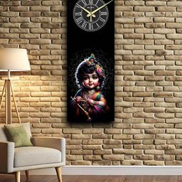 OLIVE TREE Black & Yellow Printed Traditional Wall Clock-picture-40