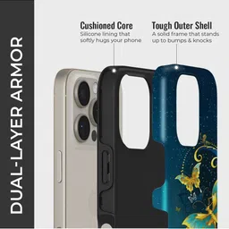 PEEPERLY Unisex iPhone 14 Pro Quirky Wings of Light Crystal Impact Resistant Back Case image 3