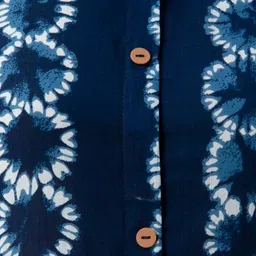MomsBae Shibori Dyed Mandarin Collar Pure Cotton Feeding Maternity A-Line Kurta image 3