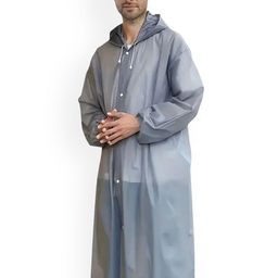Infispace Hooded Breathable Waterproof Long Rain Jacket-picture-29