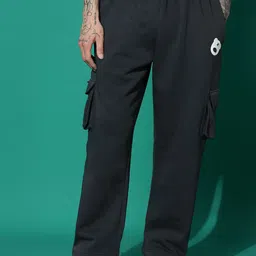 GRIFFEL Pure Cotton Typography Printed Hood Neck Tracksuit image 3