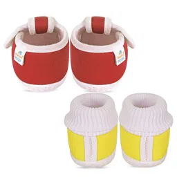 NESKA MODA Kids Pack Of 2 Cotton Booties image 3
