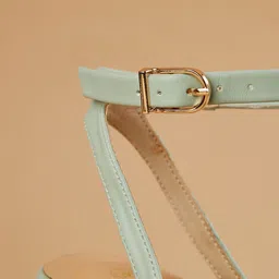 Ginger by Lifestyle Women Open Toe Wedge Sandals with Buckle image 4