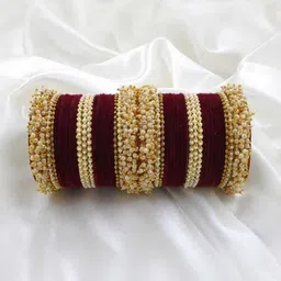 zsp Maroon Glass Artificial Stones Bangle-picture-32