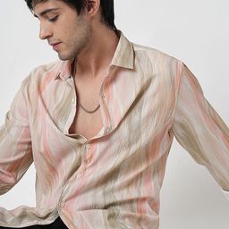 VASTRADO Men Classic Spread Collar Abstract Printed Slim Fit Casual Shirt-picture-33