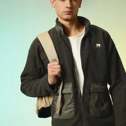 HRX by Hrithik Roshan Mock Collar Front-Open Sweatshirt-picture-20