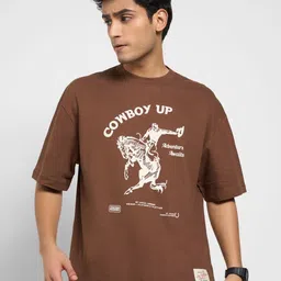 SF JEANS by Pantaloons Men Graphic Printed Round Neck Relaxed Fit T-shirt-picture-34