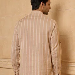 Tasva Men Striped Printed Daily Straight Kurta image 4