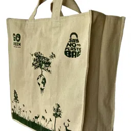 thriveni Cotton veg/grocery bag with pockets/compartment Grocery Bag-picture-11