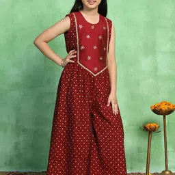 BAESD Girls Basic Jumpsuit with Embroidered image 5