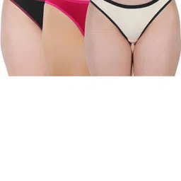 ORLIZEA Pack of 3 Women Low-Rise Cotton Blend Thongs image 1