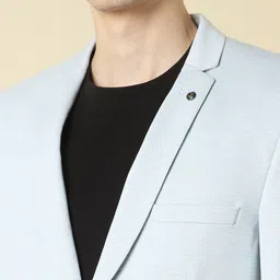 Allen Solly Textured Slim-Fit Single Breasted Casual Blazer image 4