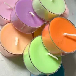 Aromatic Fables Yellow & Blue 12 pieces Tea Light Candle image 4