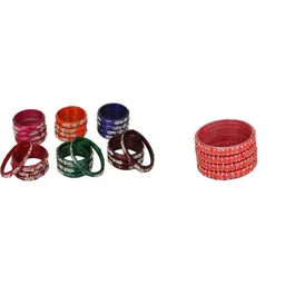 SOMIL Set Of 28 Stone-Studded Bangles-picture-25