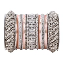 leshya Set Of 21 Stone-Studded Brass Bangles image 2