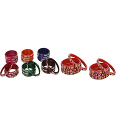 SOMIL Set Of 32 Artificial Stones Studded Bangles-image-41