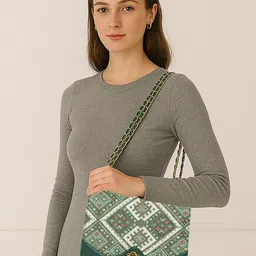 ESBEDA Women Ethnic Motifs Printed Structured Shoulder Bag-image-66