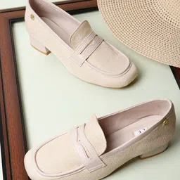 ELLE Women Solid Synthetic Party Block Pumps-image-35