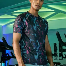 Campus Sutra Men Abstract Printed Round Neck T-shirt-picture-10