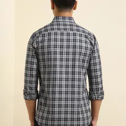 Allen Solly Men Slim Fit Spread Collar Tartan Checked Cotton Casual Shirt image 3