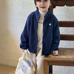 INCLUD Boys Solid Fleece Zipper Jacket-picture-12