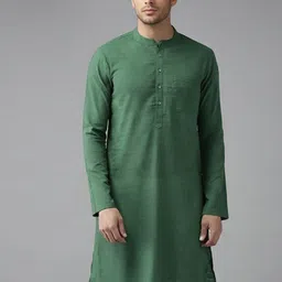 APEKTRA Men Mandarin Collar Cotton Straight Kurta-picture-22